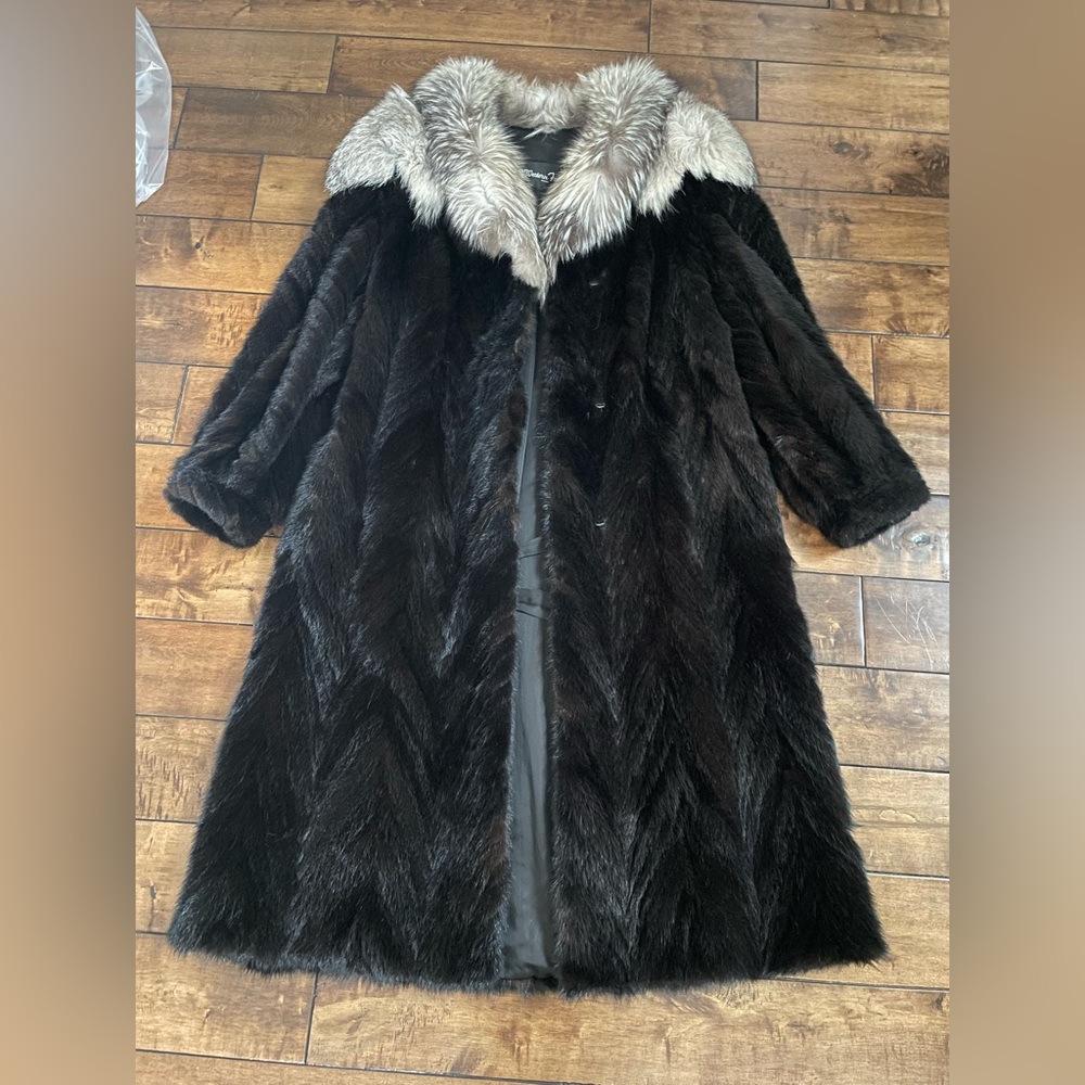 Western Fur Mink and Fox Long Fur Coat